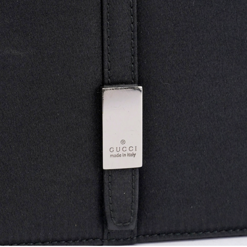 AUTHENTIC GUCCI BLACK SATIN SHOULDER EVENING BAG PURSE DESIGNED BY TOM FORD
